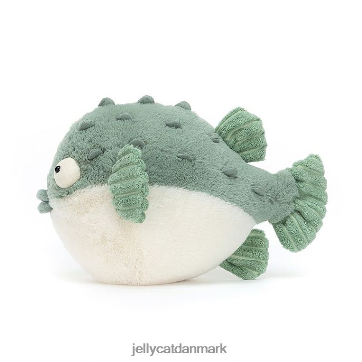legetøj LHVJ00112 pacey pufferfish blå og creme Jellycat