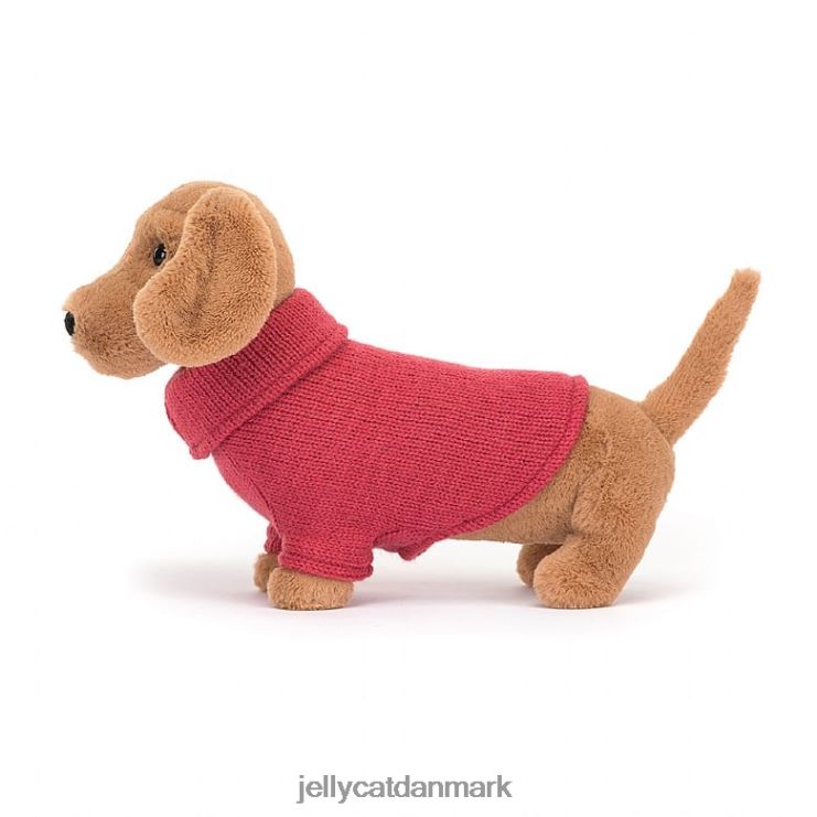 legetøj LHVJ00202 sweater pølse hund pink honning Jellycat