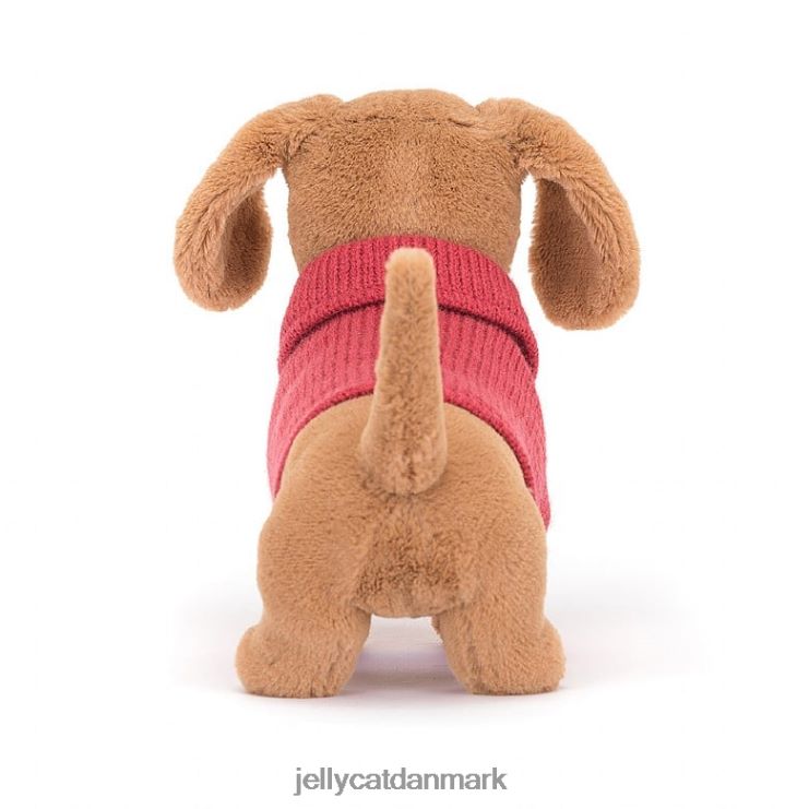 legetøj LHVJ00202 sweater pølse hund pink honning Jellycat