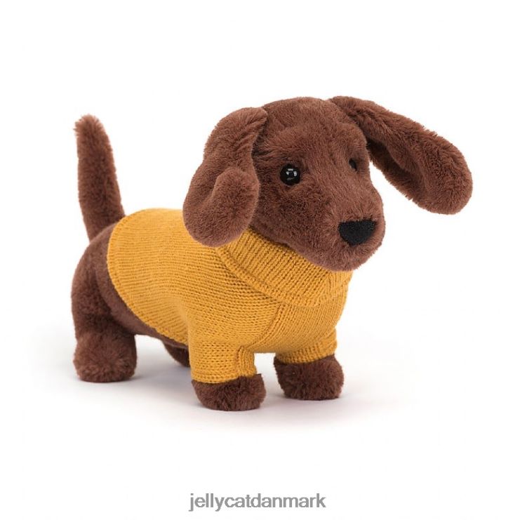 legetøj LHVJ00210 sweater pølsehund gulbrun Jellycat