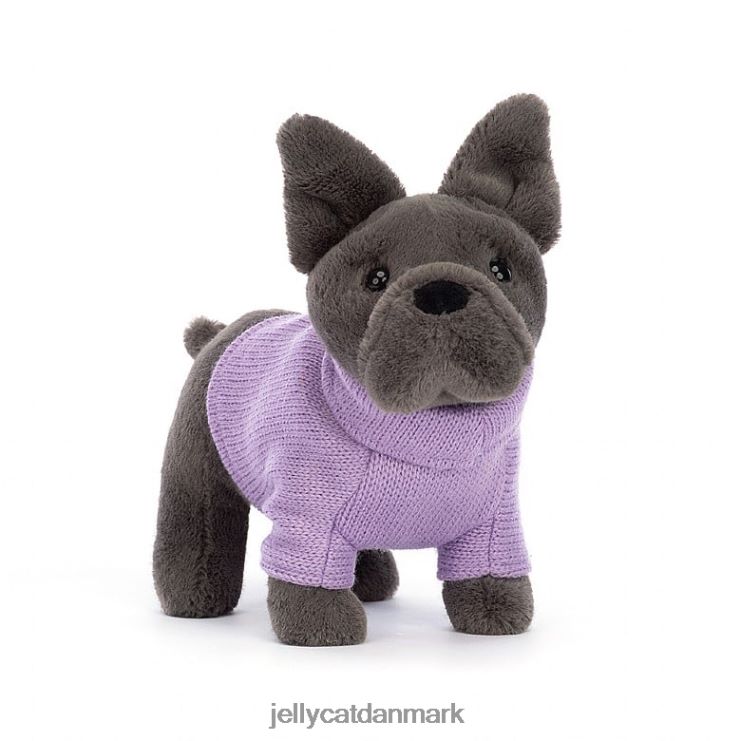 legetøj LHVJ00540 sweater fransk bulldog lilla blæk Jellycat
