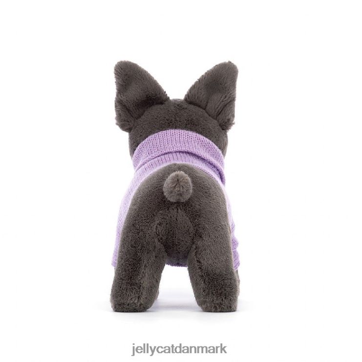 legetøj LHVJ00540 sweater fransk bulldog lilla blæk Jellycat