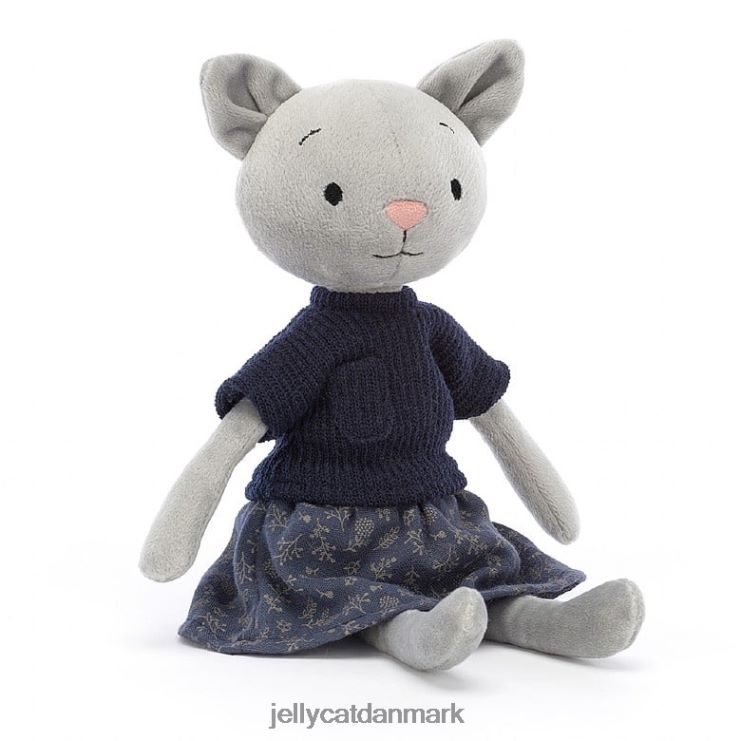 legetøj LHVJ00584 coquette cutie cat grå Jellycat