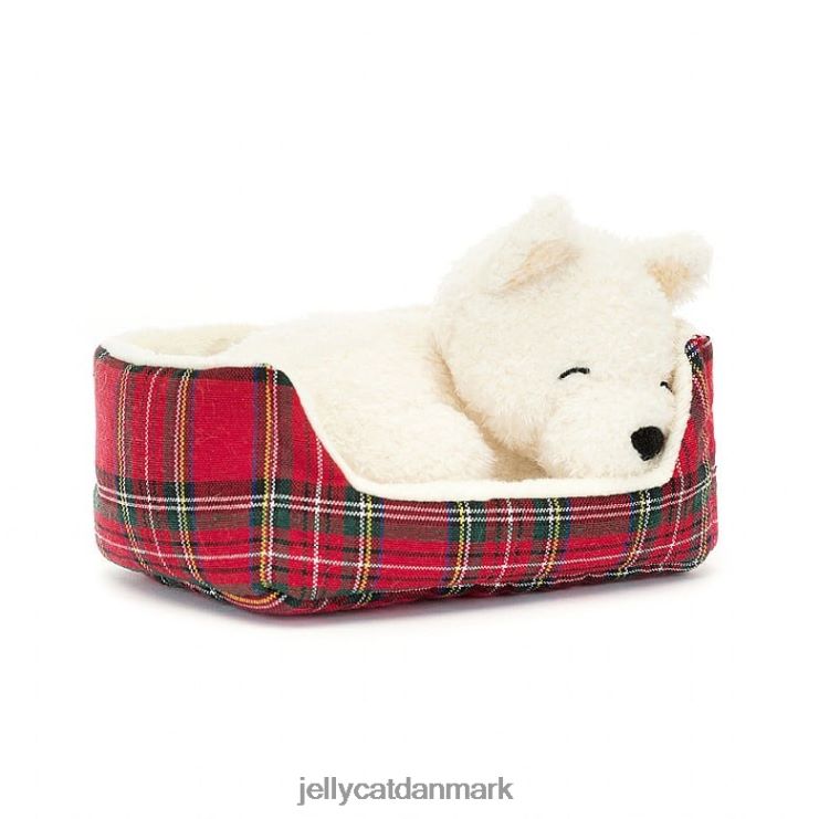 legetøj LHVJ00289 napping nipper westie sort og hvid Jellycat
