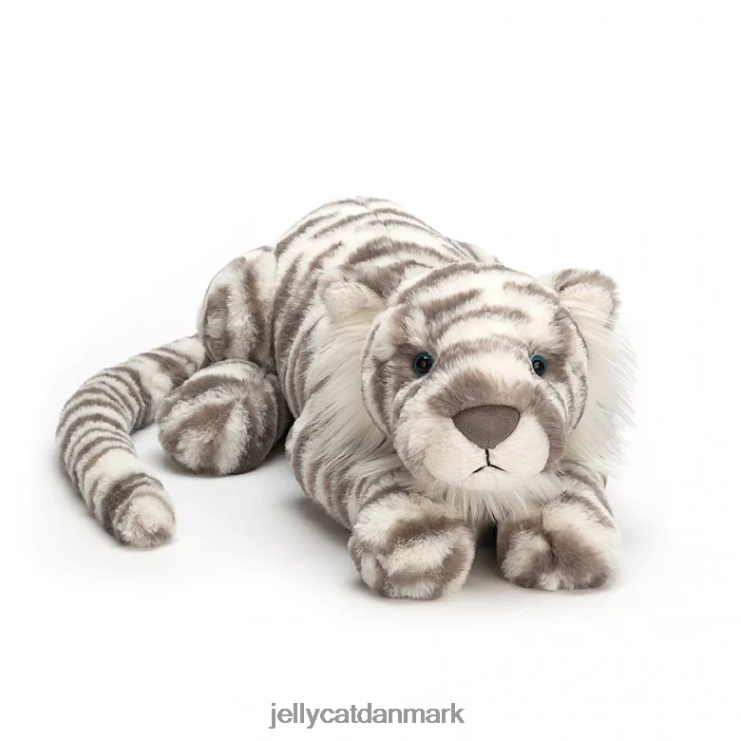 legetøj LHVJ00476 sacha snow tiger grå og hvid Jellycat