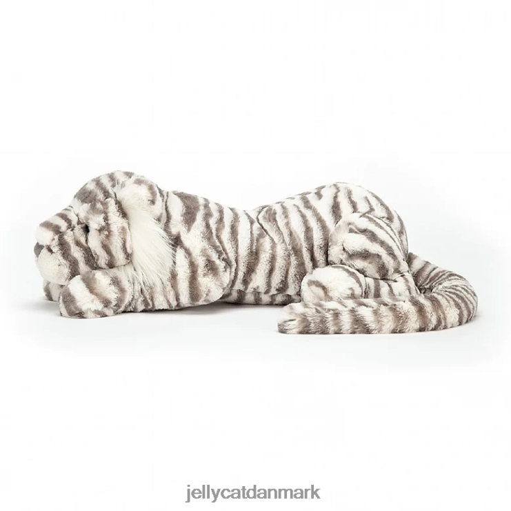 legetøj LHVJ00476 sacha snow tiger grå og hvid Jellycat