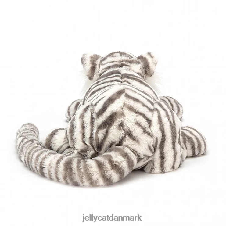 legetøj LHVJ00476 sacha snow tiger grå og hvid Jellycat
