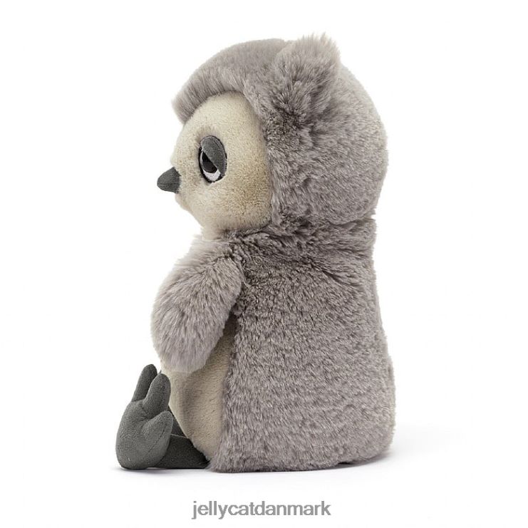 legetøj LHVJ00494 slumrende ugle grå og hvid Jellycat