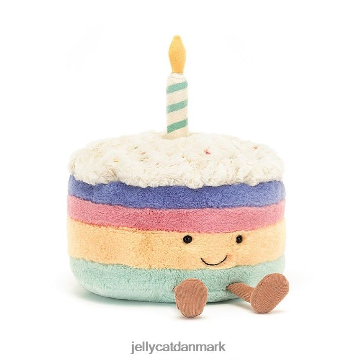 legetøj LHVJ00286 underholdende regnbue fødselsdagskage multi-farve Jellycat
