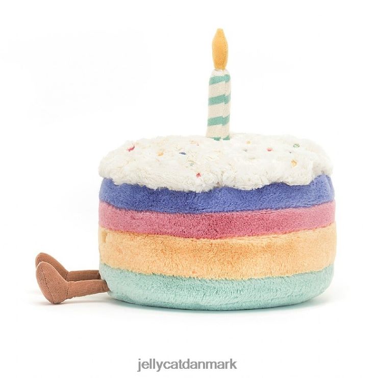 legetøj LHVJ00286 underholdende regnbue fødselsdagskage multi-farve Jellycat
